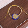 Wholesale Copper Gold Plated Geometric Beaded Women's Bracelet