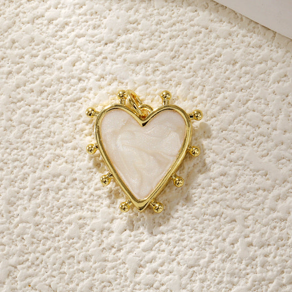 Wholesale Copper Gold Plated Heart Shape Inlaid Zircon Necklace Pendant And Earrings Accessories With Electroplating Treatment
