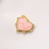 Wholesale Copper Gold Plated Heart Shape Inlaid Zircon Necklace Pendant And Earrings Accessories With Electroplating Treatment