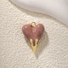 Wholesale Copper Gold Plated Heart Shape Inlaid Zircon Necklace Pendant And Earrings Accessories With Electroplating Treatment