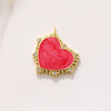 Wholesale Copper Gold Plated Heart Shape Inlaid Zircon Necklace Pendant And Earrings Accessories With Electroplating Treatment