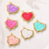 Wholesale Copper Gold Plated Heart Shape Inlaid Zircon Necklace Pendant And Earrings Accessories With Electroplating Treatment