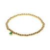 Wholesale Copper Gold Plated Round Beads Elastic Rope Beaded Woven Zircon Braid Bracelet For Men And Women