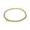Wholesale Copper Gold Plated Round Beads Elastic Rope Beaded Woven Zircon Braid Bracelet For Men And Women