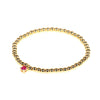 Wholesale Copper Gold Plated Round Beads Elastic Rope Beaded Woven Zircon Braid Bracelet For Men And Women