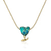 Wholesale Copper Gold Plated Zircon Drop Love Aircraft Pendant Necklace With Geometric Style For Female