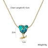 Wholesale Copper Gold Plated Zircon Drop Love Aircraft Pendant Necklace With Geometric Style For Female