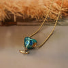 Wholesale Copper Gold Plated Zircon Drop Love Aircraft Pendant Necklace With Geometric Style For Female