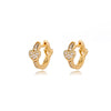 Wholesale Copper Gold Platinum Inlaid Geometric Cshaped And Heartshaped Earrings For Female