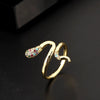 Wholesale Copper Goldplated Animal Zodiac Retro Light Luxury Open Ring For Women