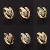 Wholesale Copper Goldplated Animal Zodiac Retro Light Luxury Open Ring For Women