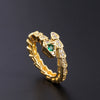 Wholesale Copper Goldplated Animal Zodiac Retro Light Luxury Open Ring For Women