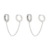Wholesale Copper Goldplated Geometric Chain Tassel Earrings For Women