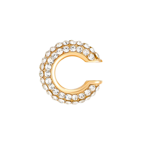 Wholesale Copper Goldplated Geometric Cshaped Diamond Point Drill Ear Clip For Women And Unisex