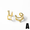 Wholesale Copper Goldplated Geometric Cshaped Ear Cuff Earrings Unisex Electroplated