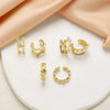 Wholesale Copper Goldplated Geometric Cshaped Ear Cuff Earrings Unisex Electroplated