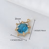 Wholesale Copper Goldplated Geometric Inlaid Zircon Crystal Pendant Jewelry Accessories For Diy Hair Bracelet Necklace