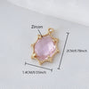 Wholesale Copper Goldplated Geometric Inlaid Zircon Crystal Pendant Jewelry Accessories For Diy Hair Bracelet Necklace