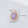 Wholesale Copper Goldplated Geometric Inlaid Zircon Crystal Pendant Jewelry Accessories For Diy Hair Bracelet Necklace