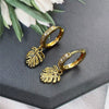 Wholesale Copper Goldplated Leaf Turtle Earrings For Women Fashion Creative Jewelry
