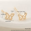 Wholesale Copper Goldplated Light Luxury Geometric Heart Bow Pattern Earrings For Women
