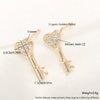 Wholesale Copper Goldplated Light Luxury Geometric Heart Bow Pattern Earrings For Women