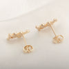 Wholesale Copper Goldplated Light Luxury Geometric Heart Bow Pattern Earrings For Women