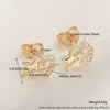 Wholesale Copper Goldplated Light Luxury Geometric Heart Bow Pattern Earrings For Women