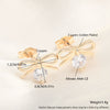 Wholesale Copper Goldplated Light Luxury Geometric Heart Bow Pattern Earrings For Women