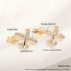 Wholesale Copper Goldplated Light Luxury Geometric Heart Bow Pattern Earrings For Women