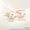Wholesale Copper Goldplated Light Luxury Geometric Heart Bow Pattern Earrings For Women