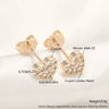 Wholesale Copper Goldplated Light Luxury Geometric Heart Bow Pattern Earrings For Women
