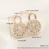 Wholesale Copper Goldplated Light Luxury Geometric Heart Bow Pattern Earrings For Women