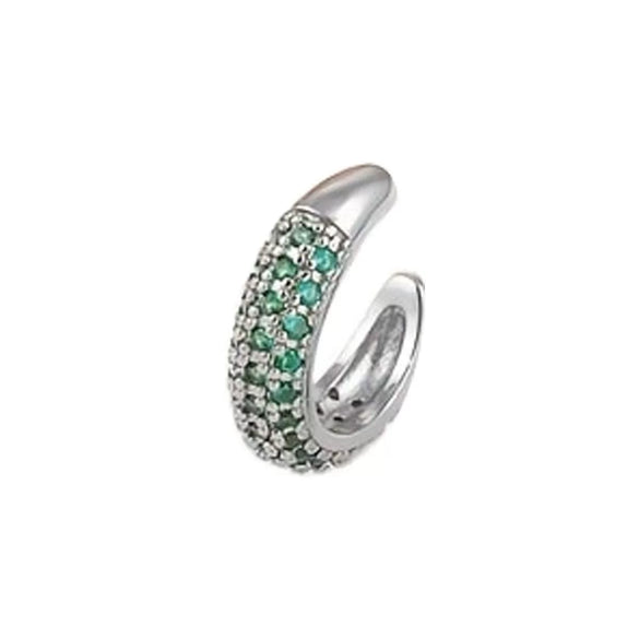 Wholesale Copper Goldplated Micropaved Colored Diamond Inlaid Zircon Ushape Nonpiercing Women's Ear Clips Jewelry