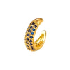 Wholesale Copper Goldplated Micropaved Colored Diamond Inlaid Zircon Ushape Nonpiercing Women's Ear Clips Jewelry