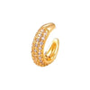 Wholesale Copper Goldplated Micropaved Colored Diamond Inlaid Zircon Ushape Nonpiercing Women's Ear Clips Jewelry