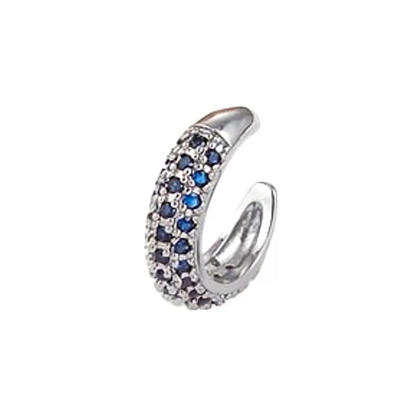 Wholesale Copper Goldplated Micropaved Colored Diamond Inlaid Zircon Ushape Nonpiercing Women's Ear Clips Jewelry