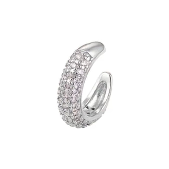 Wholesale Copper Goldplated Micropaved Colored Diamond Inlaid Zircon Ushape Nonpiercing Women's Ear Clips Jewelry