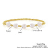 Wholesale Copper Goldplated Pearl Copper Bead Elastic Bracelet With Geometric Design For Unisex And Women