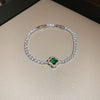 Wholesale Copper Gourd Hollow Bracelet With Real Gold Electroplated Zircon Geometric Pattern Light Luxury Style For Women