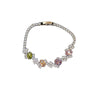 Wholesale Copper Gourd Hollow Bracelet With Real Gold Electroplated Zircon Geometric Pattern Light Luxury Style For Women