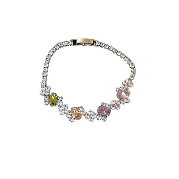 Wholesale Copper Gourd Hollow Bracelet With Real Gold Electroplated Zircon Geometric Pattern Light Luxury Style For Women