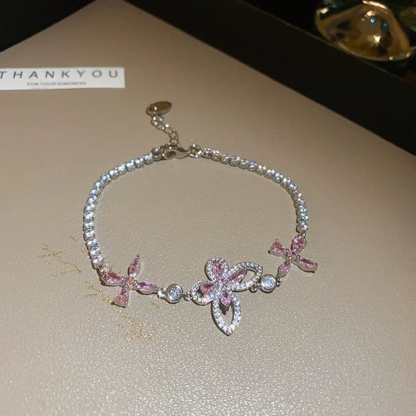 Wholesale Copper Gourd Hollow Bracelet With Real Gold Electroplated Zircon Geometric Pattern Light Luxury Style For Women