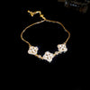 Wholesale Copper Gourd Hollow Bracelet With Real Gold Electroplated Zircon Geometric Pattern Light Luxury Style For Women