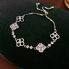 Wholesale Copper Gourd Hollow Bracelet With Real Gold Electroplated Zircon Geometric Pattern Light Luxury Style For Women