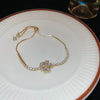 Wholesale Copper Gourd Hollow Bracelet With Real Gold Electroplated Zircon Geometric Pattern Light Luxury Style For Women