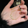 Wholesale Copper Gourd Hollow Bracelet With Real Gold Electroplated Zircon Geometric Pattern Light Luxury Style For Women