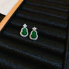 Wholesale Copper Gourd Shaped Zircon Inlaid Chinese Style Earrings