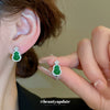 Wholesale Copper Gourd Shaped Zircon Inlaid Chinese Style Earrings