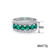 Wholesale Copper Halfcircle Geometric Zircon Inlaid Hiphop Style Women's Ring